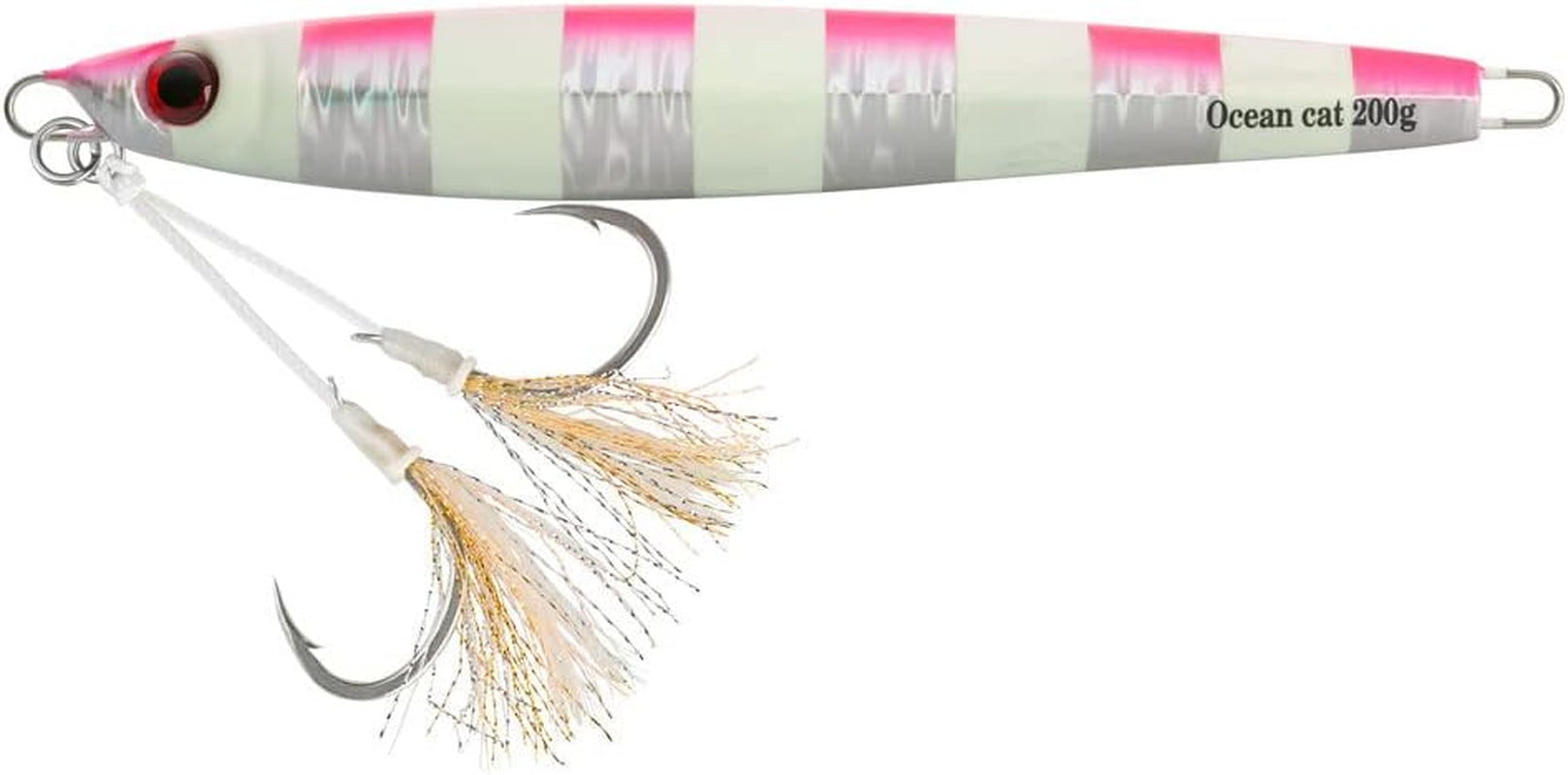 1PC Slow Fall Pitch Fishing Lure – Sinking Lead Metal Flat Jig with Hook for Saltwater Fishing, 4 Colors, 160g/200g