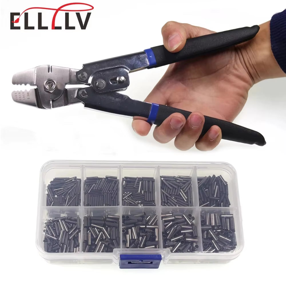 Stainless Steel Saltwater Fishing Pliers – Multifunction Wire Cutter & Hook Tying Tool with Crimp Tubes + Free Box