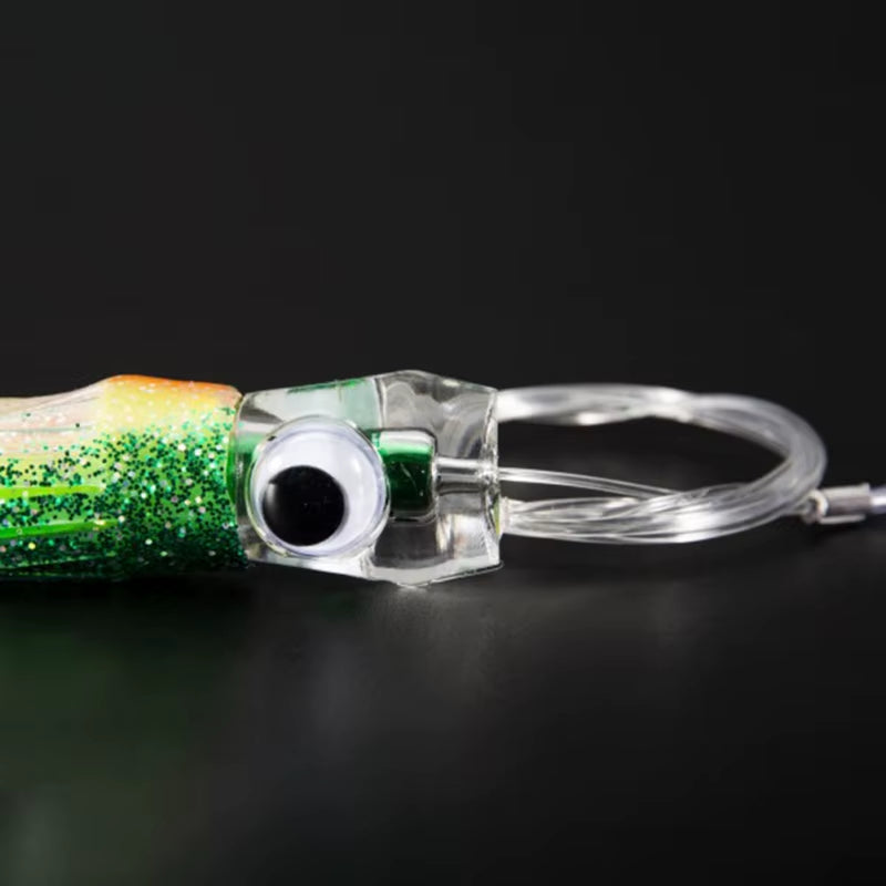 6PCS Fishing Lures 6.5” Silicone Skirt Trolling Baits for Marlin, Tuna, Mahi, Octopus, Squid – Big Game High Carbon Steel Lures