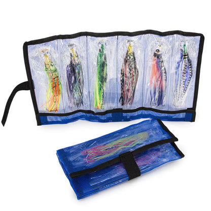 6PCS Fishing Lures 6.5” Silicone Skirt Trolling Baits for Marlin, Tuna, Mahi, Octopus, Squid – Big Game High Carbon Steel Lures