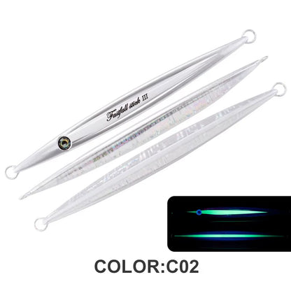 J104 Streamlined Pencil Metal Jig – 150g/200g/250g/300g/400g Super Gangster Stick II Deep Sea Jigging Lure