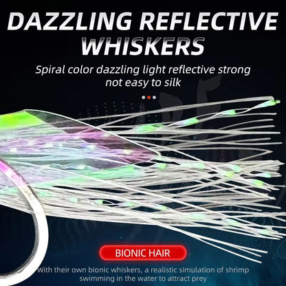 5-Hook Sabiki Rigs – Glow-in-the-Dark Saltwater Bait Rigs with Real Fish Skin for Mackerel and Other Game Fish