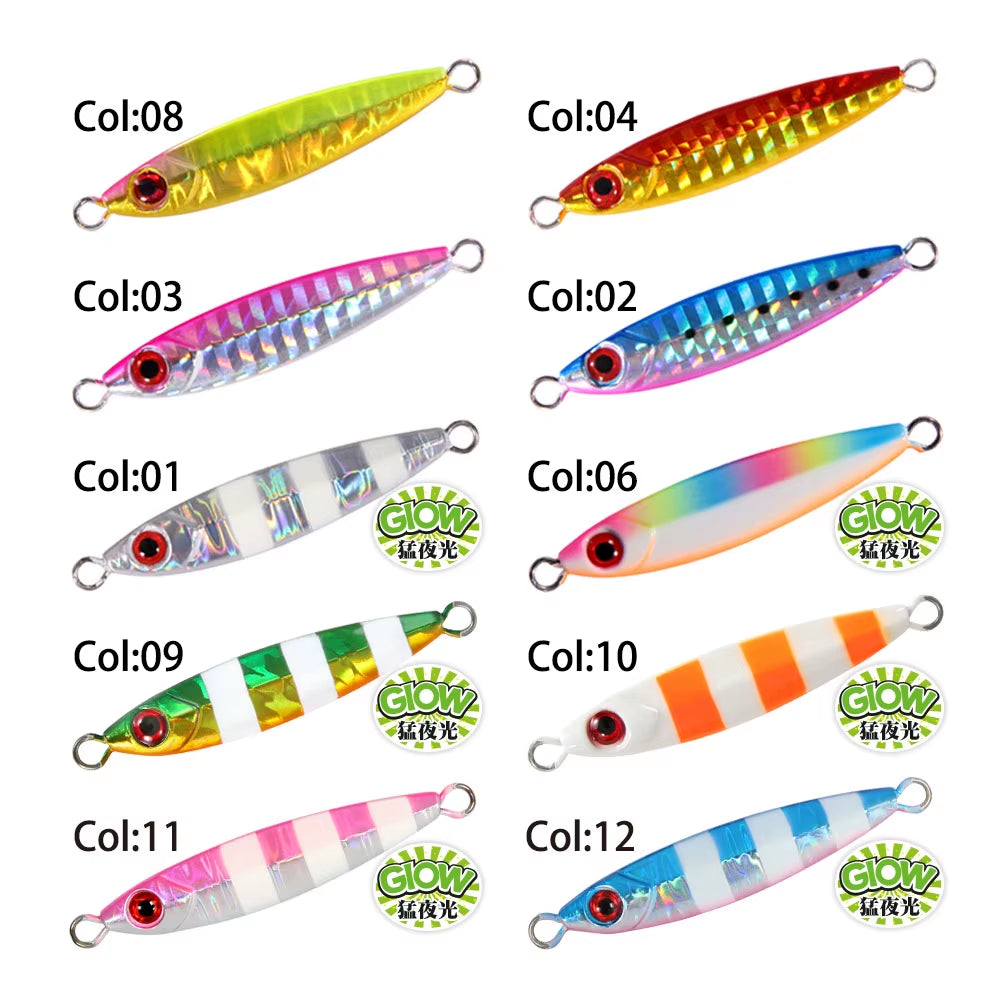 Micro Fishing Jigs 3g 5g 7g 10g 15g 20g 30g – Metal Spoon Baits for Jigging & Shore Casting
