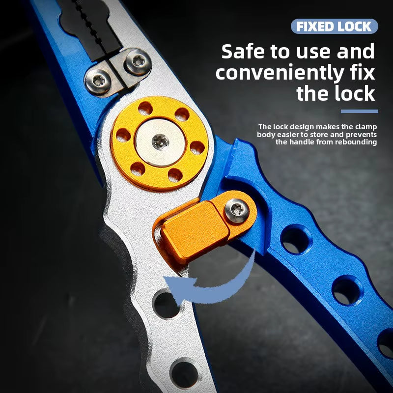 Aluminum Alloy Fishing Pliers – Saltwater Multitool with Hook Remover, Line Cutter & Split Ring Tool
