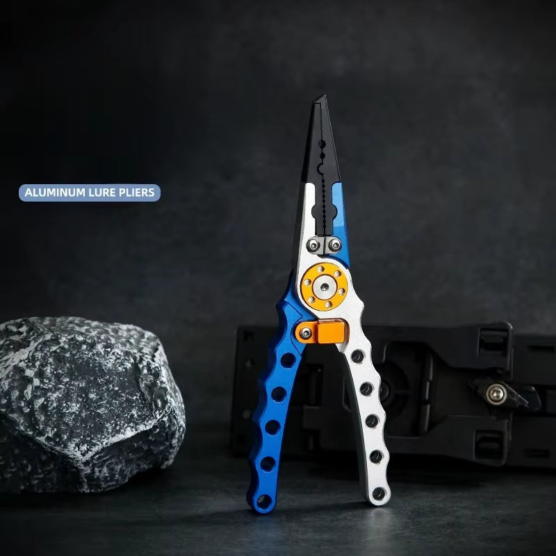 Aluminum Alloy Fishing Pliers – Saltwater Multitool with Hook Remover, Line Cutter & Split Ring Tool