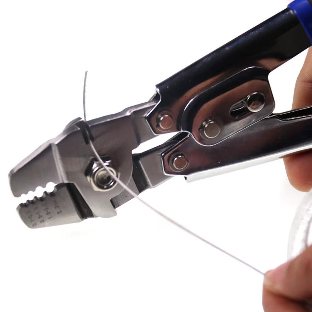 Stainless Steel Saltwater Fishing Pliers – Multifunction Wire Cutter & Hook Tying Tool with Crimp Tubes + Free Box