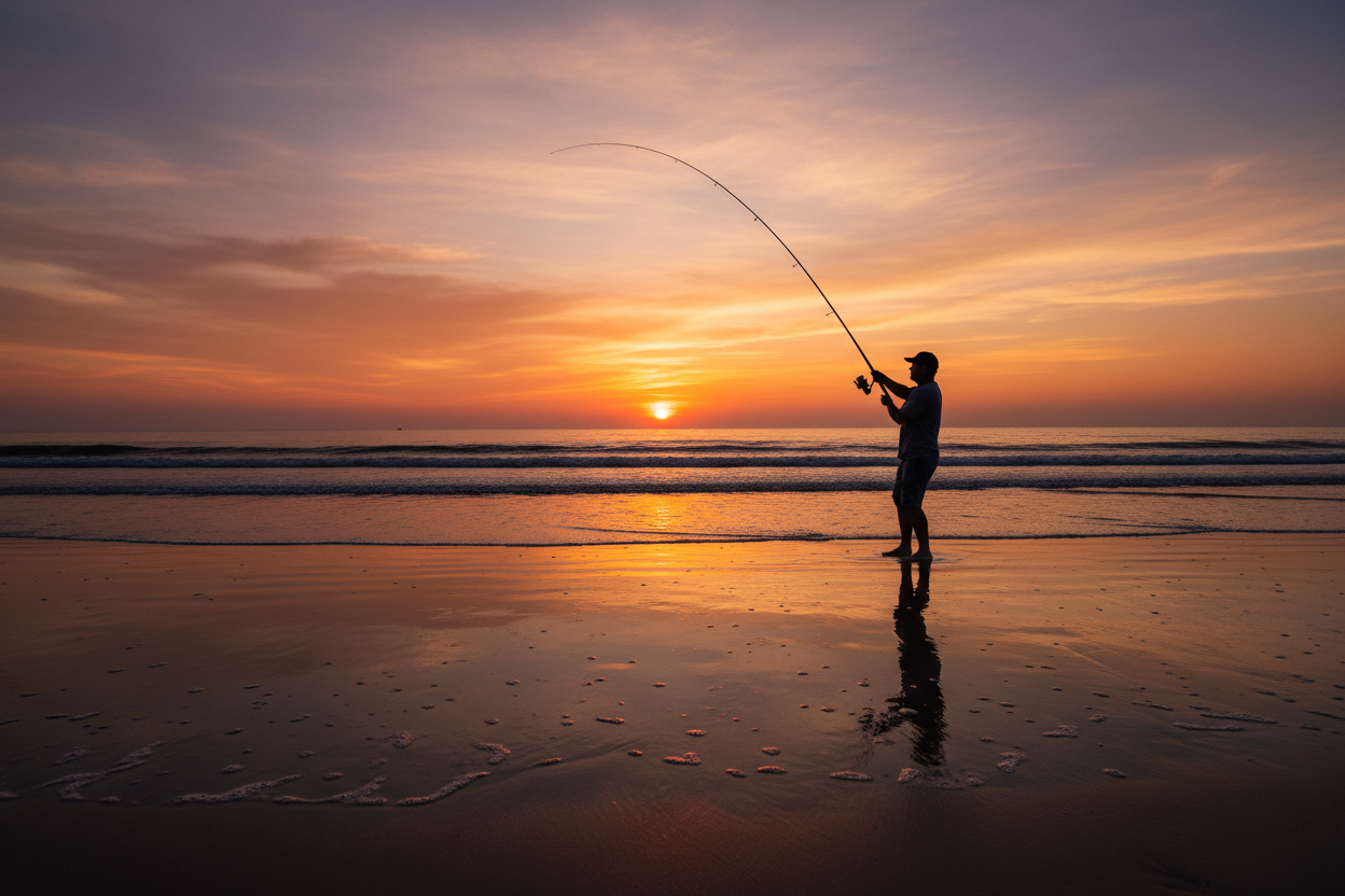 sunset saltwater fishing